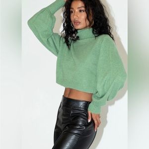 Princess Polly Zahara Cropped Turtleneck